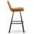 Upholstered Counter Stool with Metal Frame-1803781940