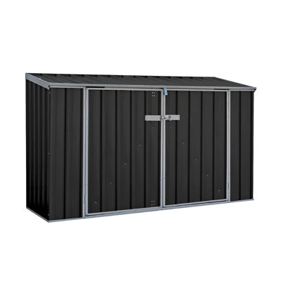 7 ft. W x 3 ft. D Metal Pent Garden Shed