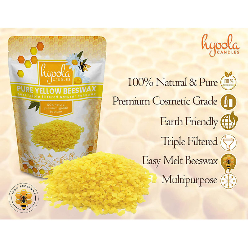 Bougie à la cire Hyoola, Jaune, 1