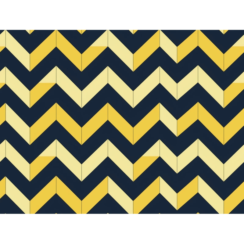 Chevron Shower Curtain Modern Bathroom Decor Navy, 84" H x 70" W