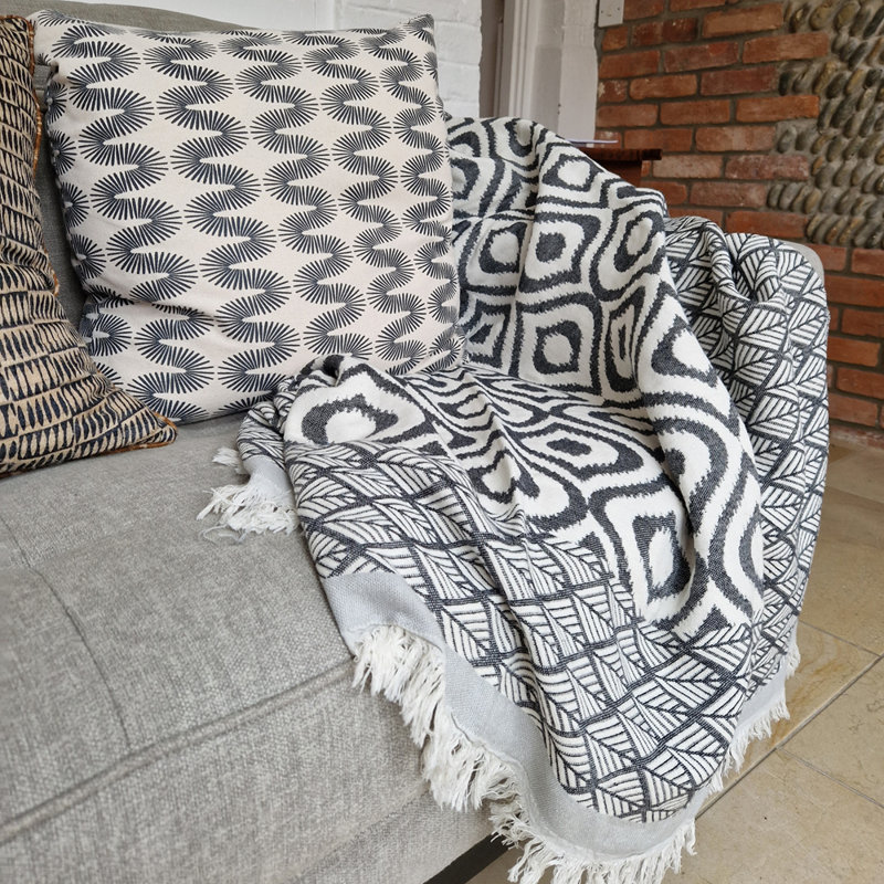 Puig Double-Layered Cotton Throw Blanket