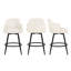 Tabouret de comptoir pivotant Kepler 26"H rembourré avec pieds en métal, design capitonné (ensemble de 3)-366180660-366180663
