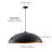 1-Light black iron adjustable pendant lamp