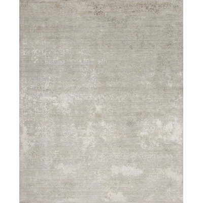 Amour Hand Knotted Area Rug in Gray