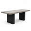 Banc de salle à manger Mali, siège rembourré, tissu gris tourterelle, brun foncé 40 po