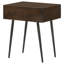 Gibson Coffee Brown 1-Drawer Rectangular Side Table(Only Including Coffee Table)