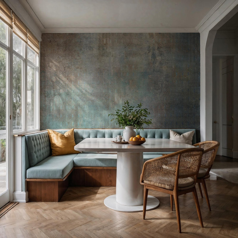Distressed Teal Blue Texture Wall Mural | Rustic Concrete Look Wallpaper | Non-Woven or Peel and Stick, Sample, Peel & Stick
