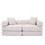 Canapé-lit modulaire pour appartement, canapé-lit convertible, structure de forme fixe et accoudoirs amovibles, canapé-lit pliant pour petits espaces, sans assemblage, velours côtelé-1804948602