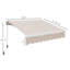 Store banne rétractable pour terrasse de 2,44 m x 2 m, protection solaire extérieure manuelle pour fenêtre de terrasse-133654822