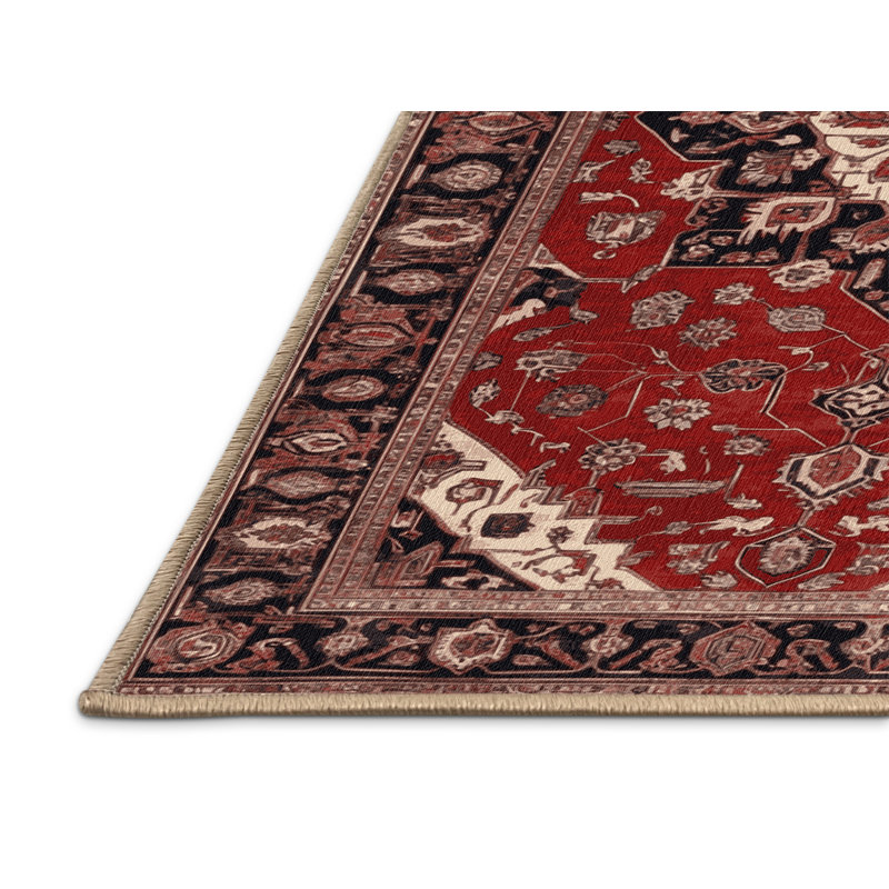 Tapis brun lavable à la machine, Rectangulaire 3 pi x 5 pi