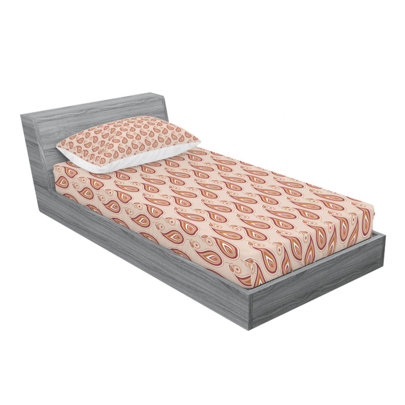 Microfiber Floral Sheet Set, Twin XL Sheet Set + Fitted Sheet + 1 Pillowcase, Pattern 7