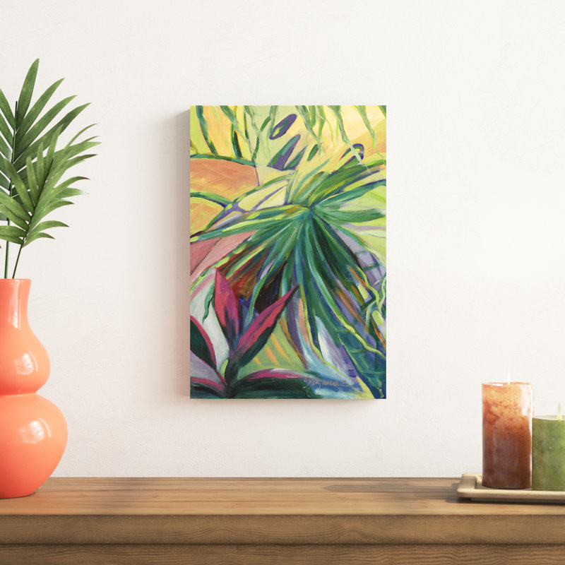 Jardin Abstracto I, peinture sur toile, H 18 po x l 12 po