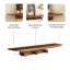 Tablettes murales en bois flottantes Sephine