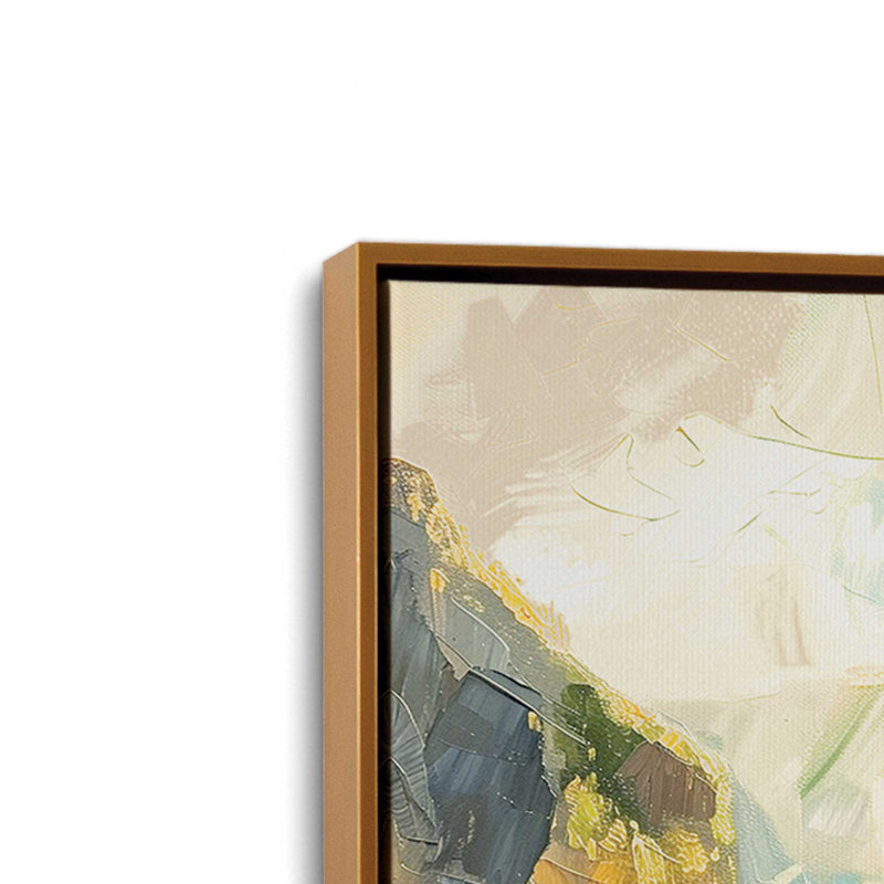 Ensemble de 2 pièces de sérénade sur toile Positano par Azure Artisanal Studio, Cadre flottant or poli