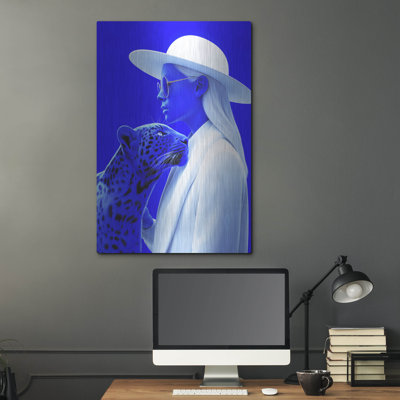  'Royal Blue Fashion' by Ann Klee Metal Wall Art, 24" x 36"