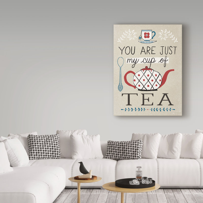 « tasse of tea », impression sur toile, H 19 po x l 14 po x P 2 po