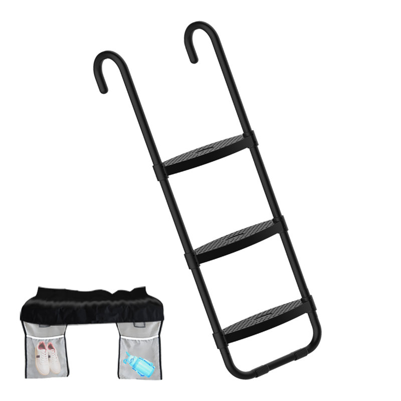 Échelle de trampoline avec marches horizontales et larges