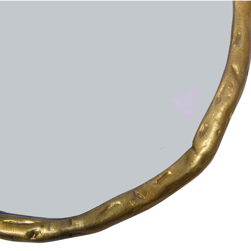 Nola Aluminum Novelty Mirror, Gold, 50" x 28"