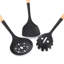 Oster Marion 5 Piece Silicone and Wood Kitchen Tool Set in Black