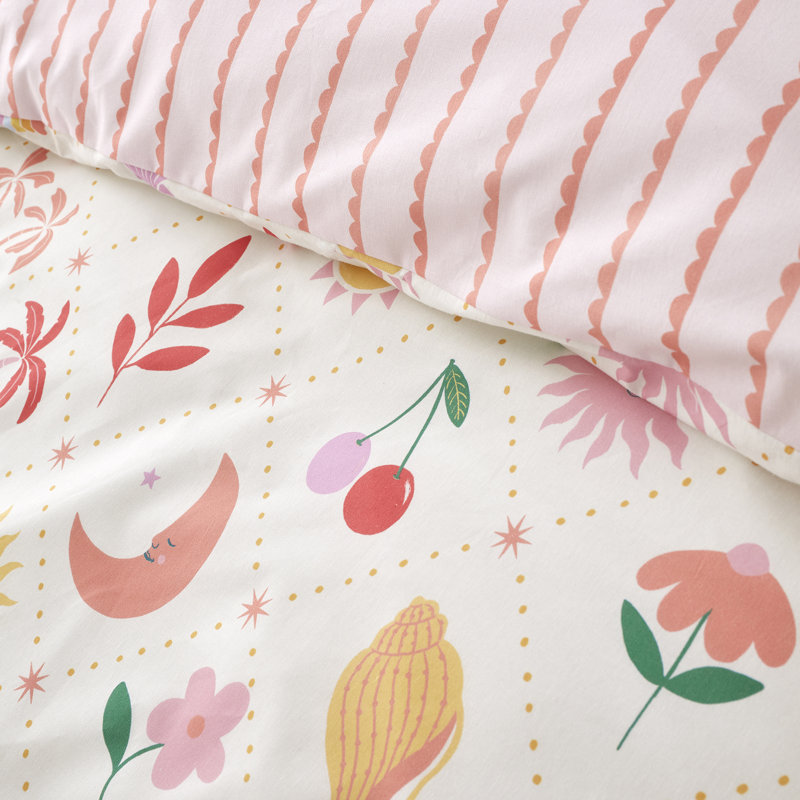 Dreamscape Cotton Blend Abstract Duvet Cover Set, Double