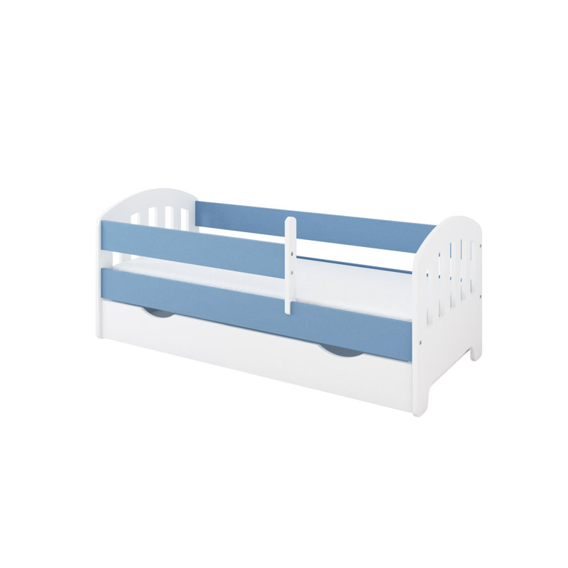 Larkin Cabin Bed with Storage Included, Blue, European Toddler (80 x 180 cm)