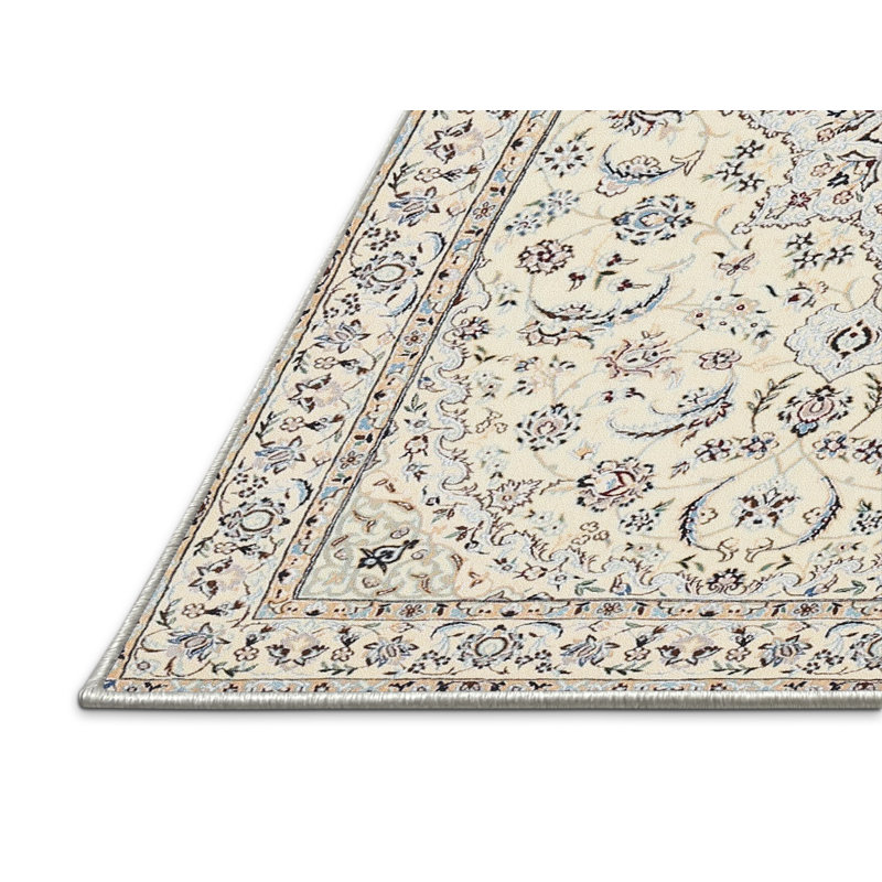 Tapis traditionnel gris / bleu Derreck, Rectangle 2 pi x 3 pi