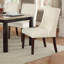 Modern Faux Leather White Tufted Dining Chairs(2pc)