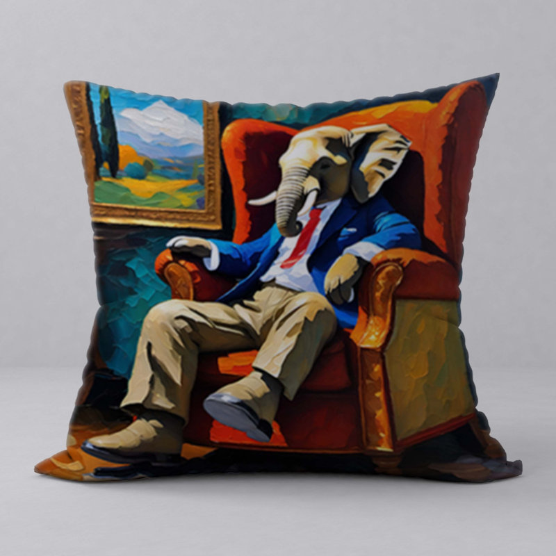 Abstract Reversible Throw Pillow
