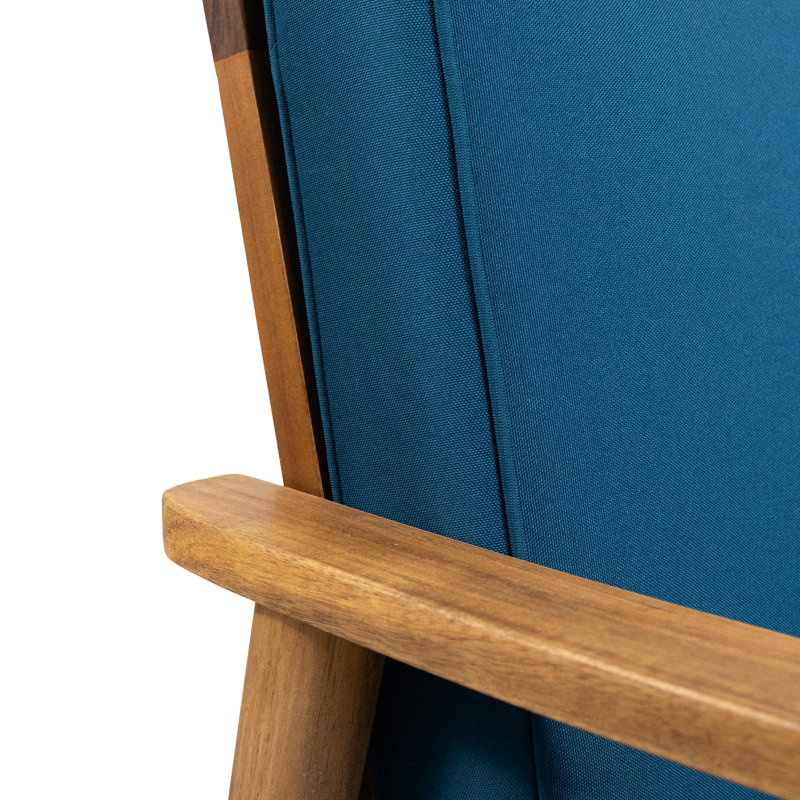 Table basse sophistiquée en bois et stable avec un attrait, Bleu