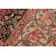 Tapis floral rouge / noir / crème en laine noué à la main de 8 pi 3 po x 10 pi 3 po Padraic