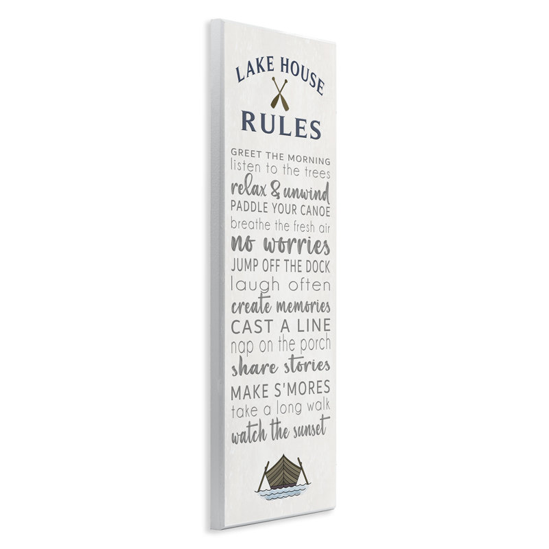 Fun Wall House Rules, plaque murale, design par Seven Trees Design