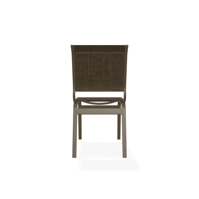 Chaise d'appoint de salle à manger Hiraku, Beacon taupe Sunbrella®, Bois de plage texturé