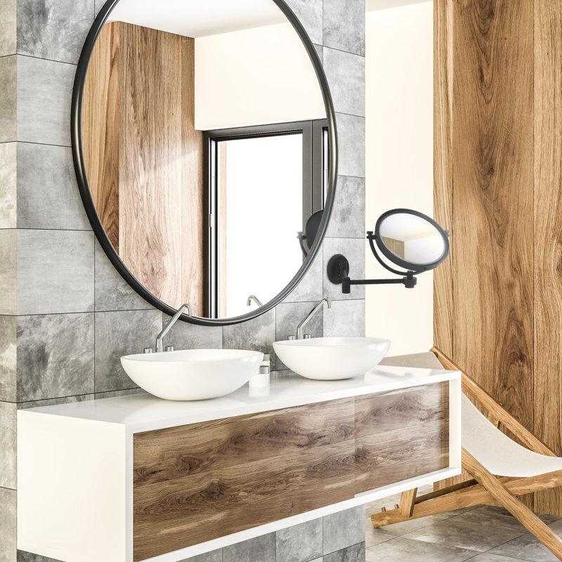 Miroir extensible Gober, 2X, Bronze huilé