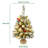 2ft Artificial White Tabletop Christmas Tree with Pine Cone Red Fruit Branch Tips and LED String Lights