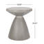 Table d'appoint d'extérieur en béton léger