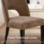 Chaise de salle à manger rembourrée sans accoudoirs avec dossier haut (ensemble de 6)-1991556926