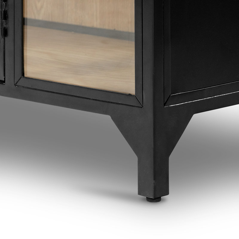 Belmont China Cabinet, Black/Oak