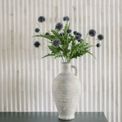 26" Artificial Blue Thistle Stems