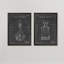 «Barware Blueprint VII» par Antonyus Bunjamin (Abe) - ensemble de 2 reproductions d'art encadrées-1795009482-1795003975-1795009475