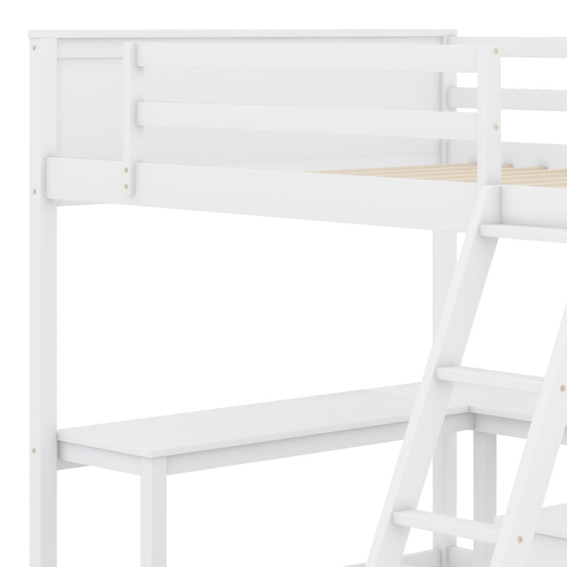 Lit double mezzanine Jimmiah, Blanc