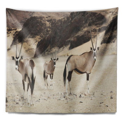 Wildebeests paysage belle tapisserie on valley