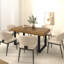 Rectangle Extendable Dining Table For 6-10 People Aged Effect Wood And 160-200 Cm-125149204