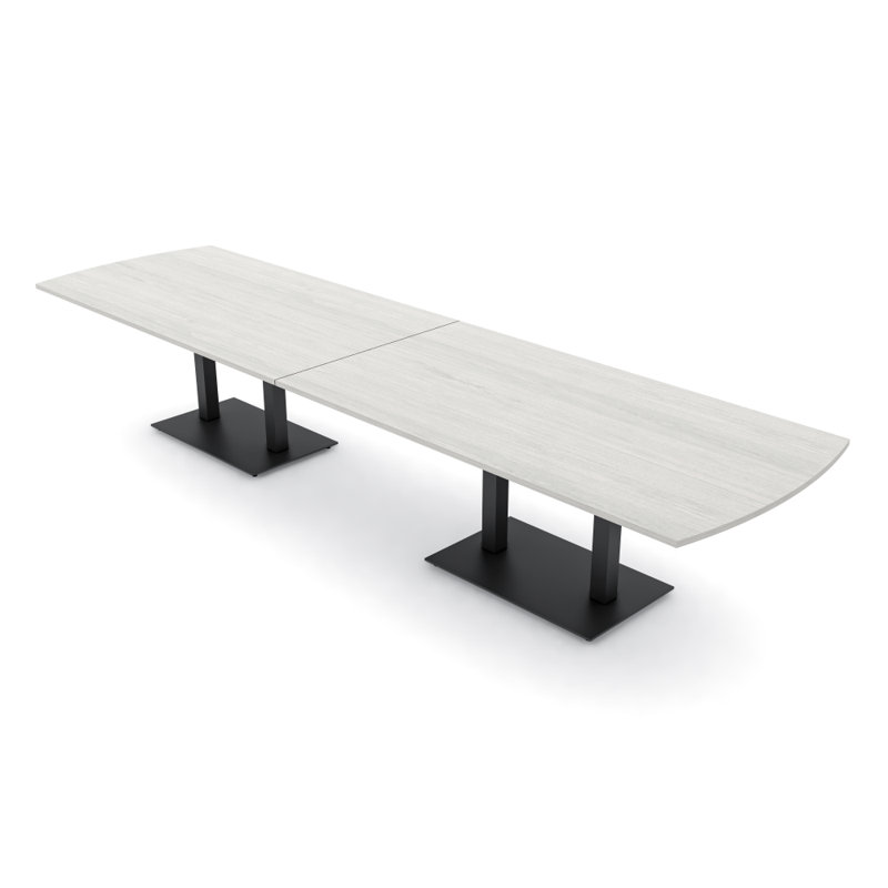 Table de conférence Pavert Arc, H 30 po x l 168 po x P 48 po, Noir mat, Sel Lakeland