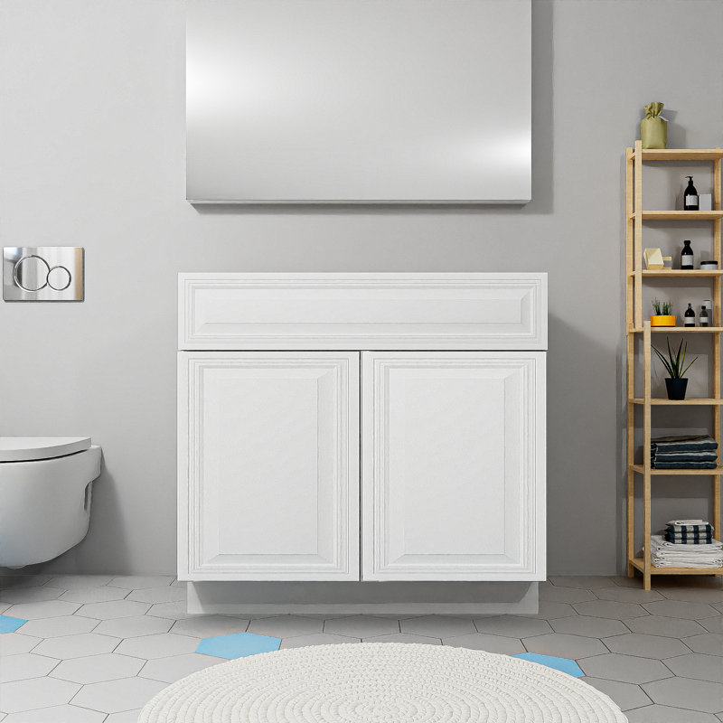 Base de meuble-lavabo 36 po blanc antique seulement