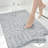 Bath Mat Sets 3 piece Soft Microfiber Bathroom Mat Sets Water Absorbent Bath Mats for Bathroom Washable Non Slip Bath and Toilet Rug Set for Shower Floor Bathrooms Decor（Grey）-1940087213