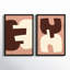 Combined Shapes by Studio M - 2 Piece Picture Frame Painting Set-83187113-83187114