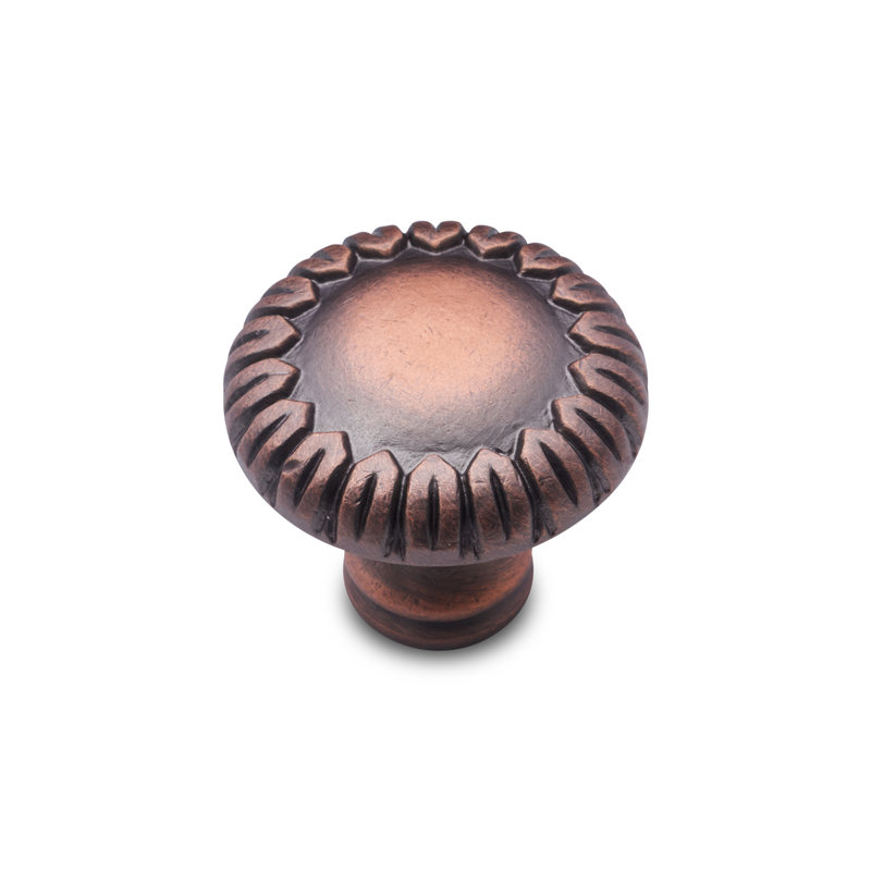 Poignée champignon avec pétales End CK Series, Petit, Distressed Copper