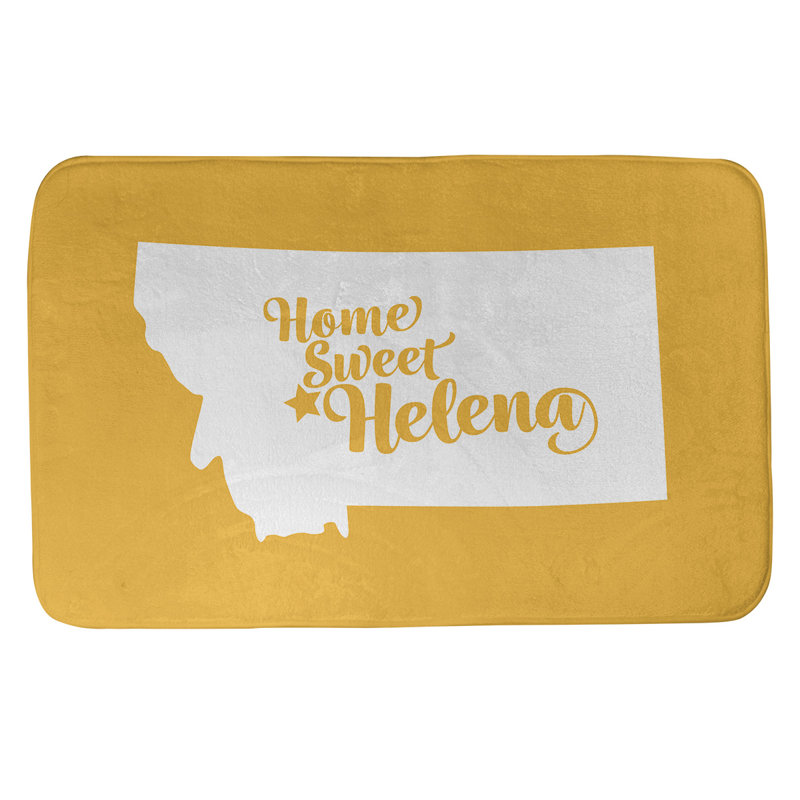 Tapis pour salle de bain hélène montana, l 17 po x L 21 po, Jaune