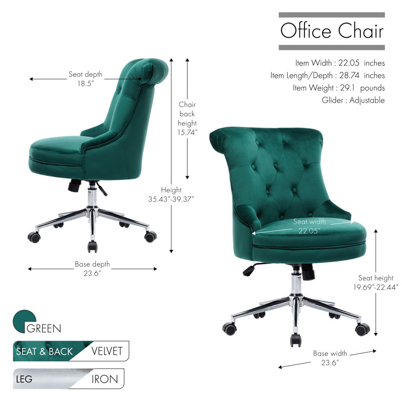 Chaise de travail Wynnie, Vert