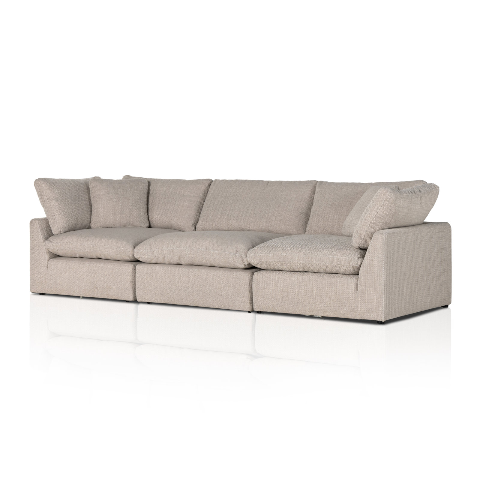 Bodie 125" Modular Sofa, Gibson Wheat Performance Weave
